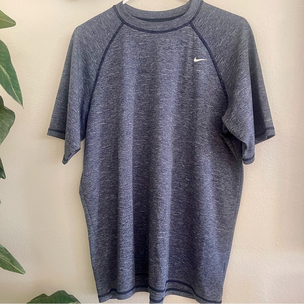 Nike Men's Heathered Navy Short Sleeve Tee
